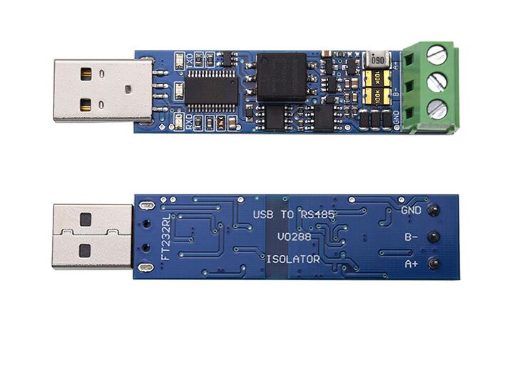 USB to RS485 isolation module， 485 to USB 485 module， 485 communication module， FT232RL/CH340C chip+EXAR SP485
