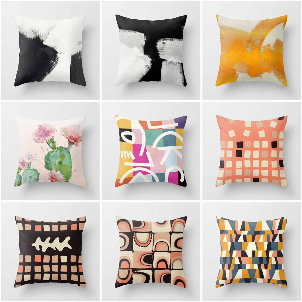 decorative Home pillow case Cushion covers 45*45 nordic 40*40 40x40cm 50x50cm Abstract Geometric Living Room Short Plush 60*60cm