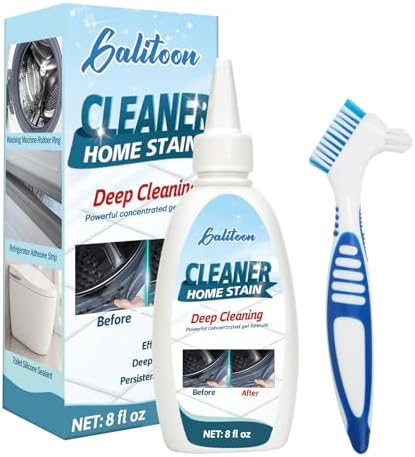 Home Remover Gel, Washing Machine Cleaner for Washing Machine, Refrigerator Strips, Best for Home Sink, Kitchen, Showers, Household Grout Cleaner (8 Fl Oz (Pack of 1))