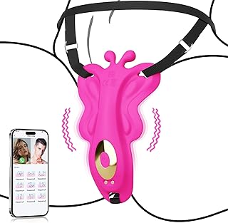 Thong Panty Wearable Vibrator Adult Sex Toys for Women, APP Control Clitoris Stimulator Novelties Adult Toys with 9 Vibration Modes, Mini Discreet Butterfly Vibrator Rose Sex Toy for Women and Couple