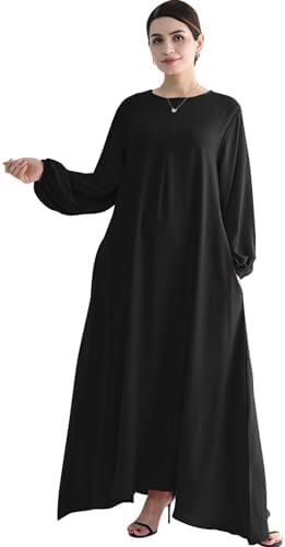 Jazvano Women Classic Abaya Dress Eid Prayer Clothes Dubai Women Robe Islamic Salah Muslim Robe Soft Jilbab