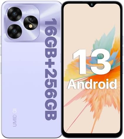 UMIDIGI A15 Cell Phones 16(8+8)G+256G, Android 13 Mobile Phone, 64MP Main Camera Octa Core Smartphone Unlocked 6.7” HD+ Full-View Waterdrop Screen, 5000mAh Battery 20W Fast Charging, 4G Dual SIM, NFC